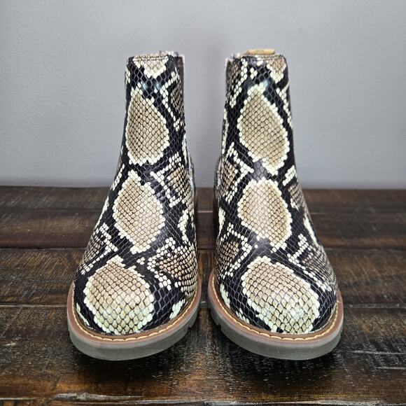 NEW Ariat Wexford Womens Size 6.5 B Medium Chelsea Boots Brown Snake Print - Picture 3 of 10
